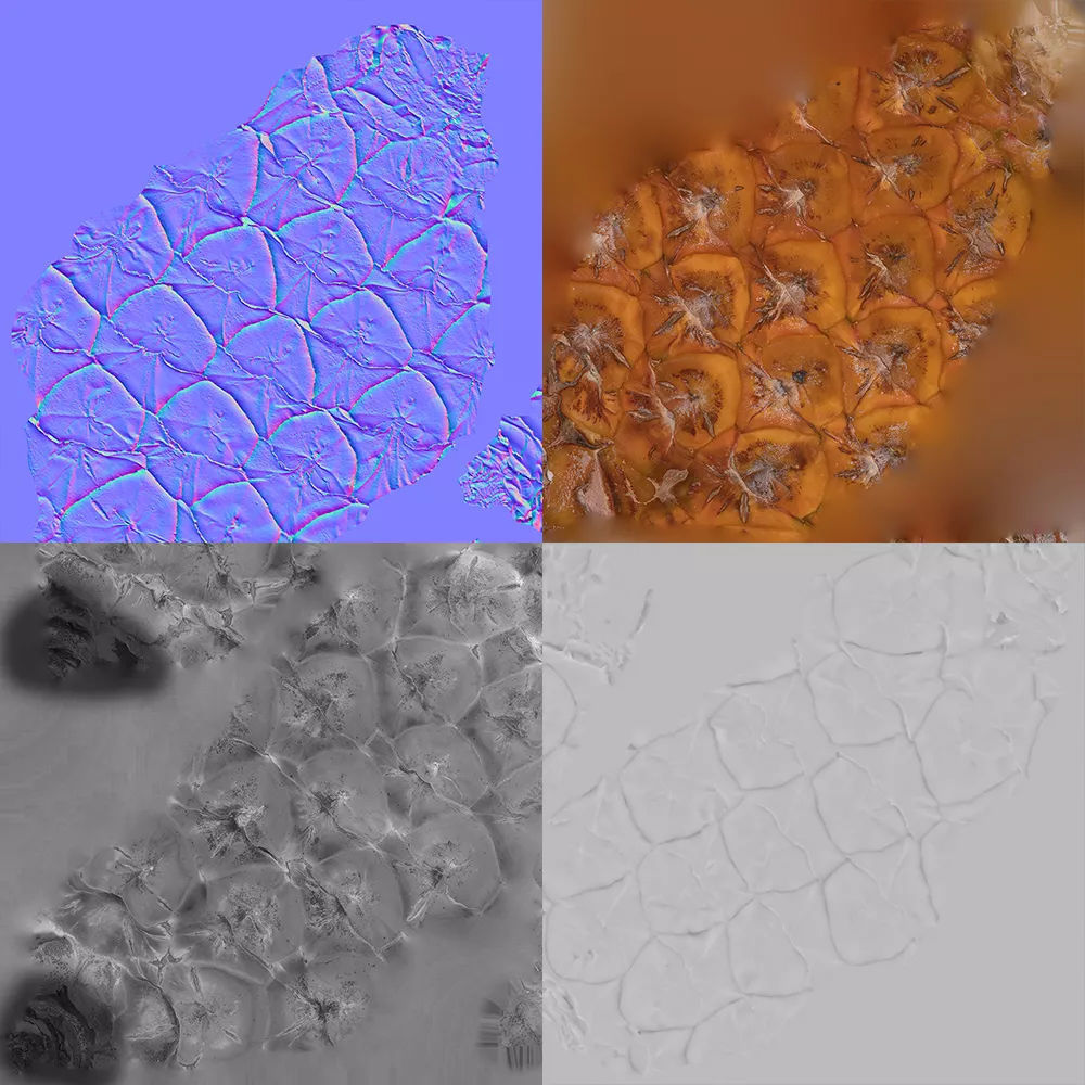 Pineapple 3D model_8