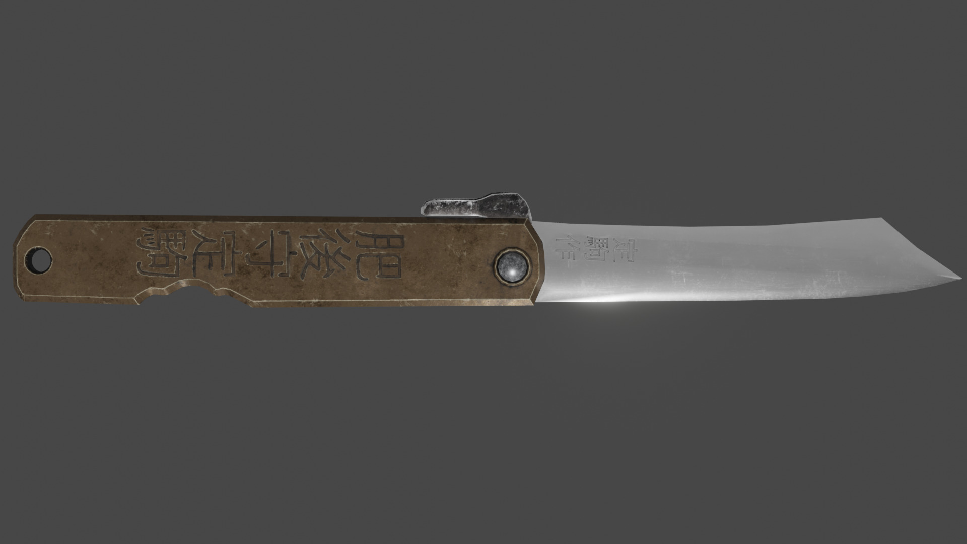 Higonokami Japanese Pocket Knife Low-poly 3D model_1