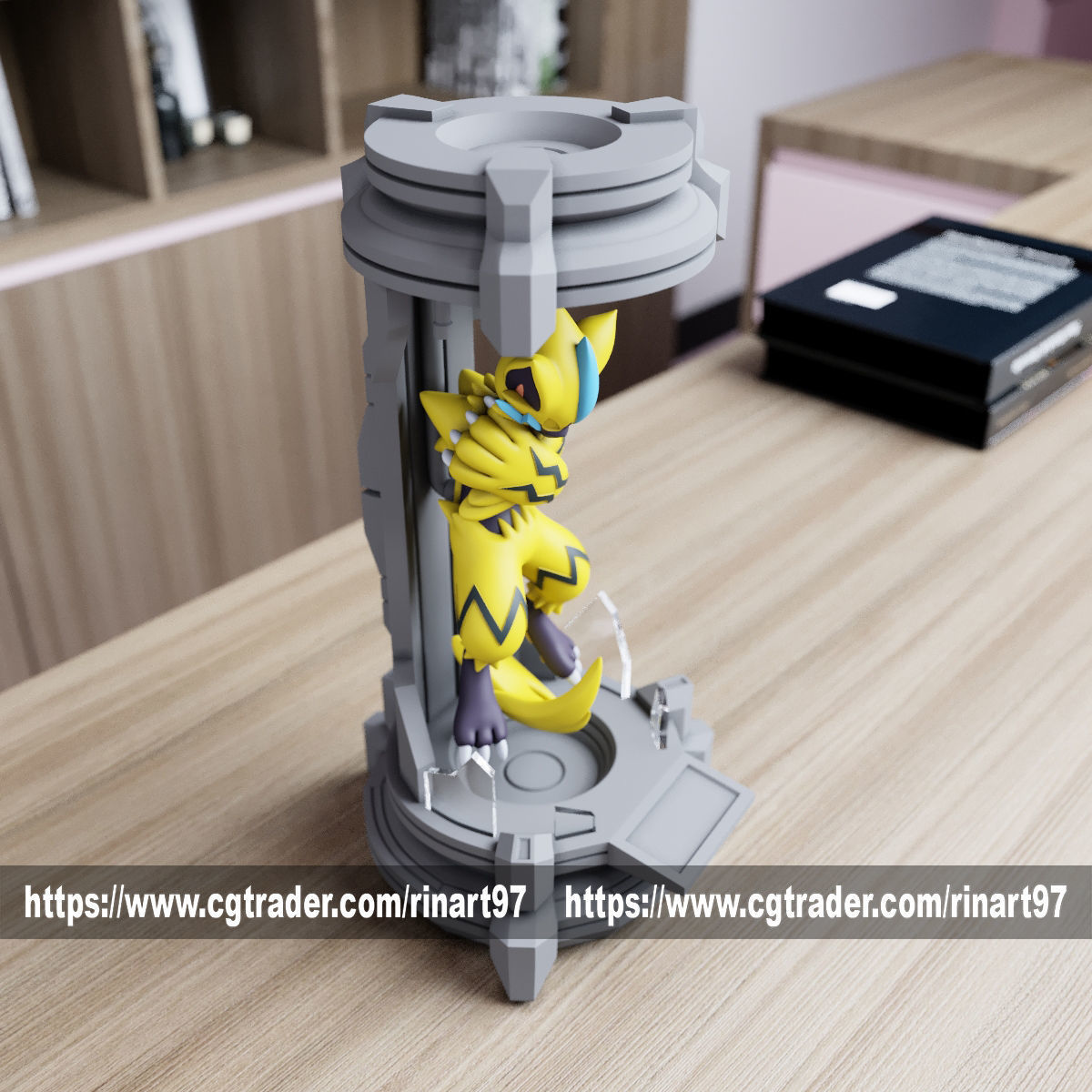Zeraora in the lab from pokemon 3D print model_8