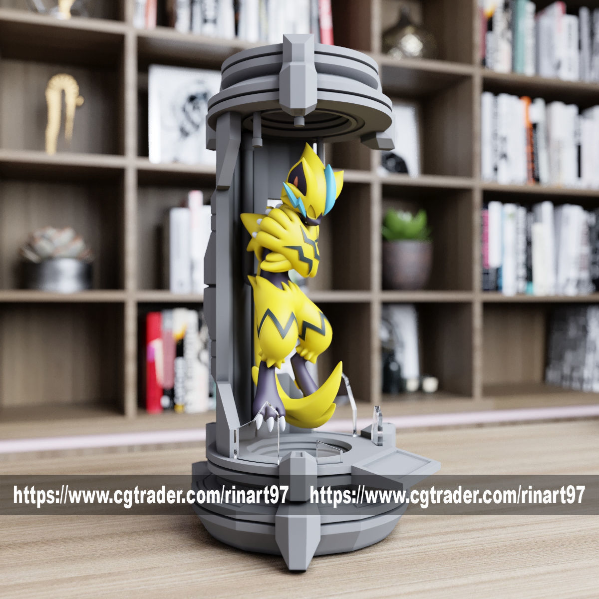 Zeraora in the lab from pokemon 3D print model_2
