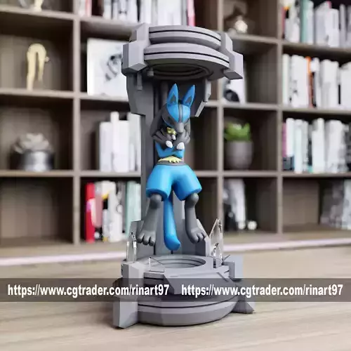 Lucario in the lab from pokemon