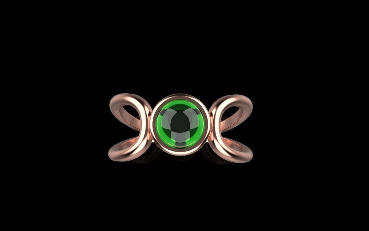 Cabochon ring model 516 3D print model_20