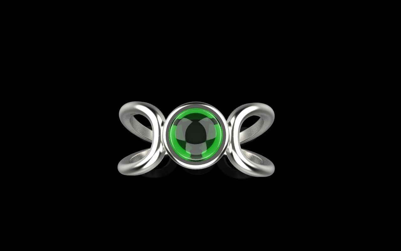 Cabochon ring model 516 3D print model_22