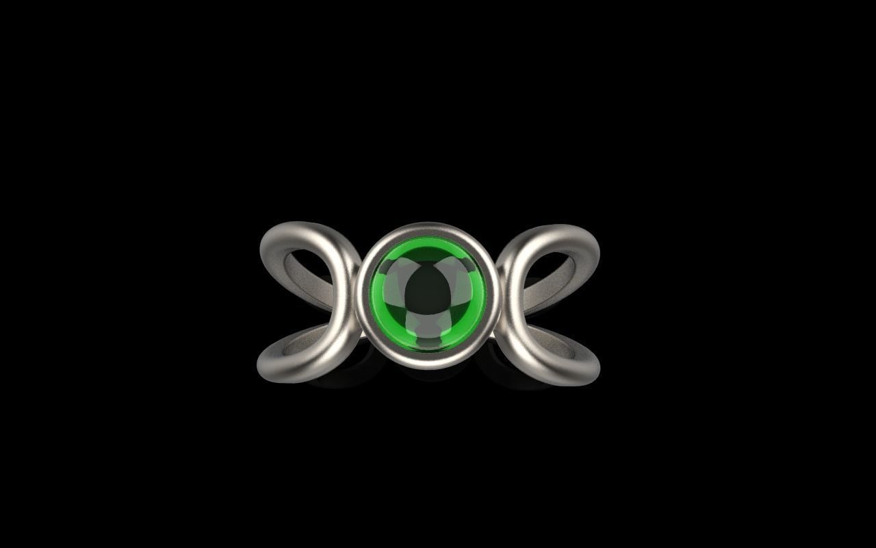 Cabochon ring model 516 3D print model_19