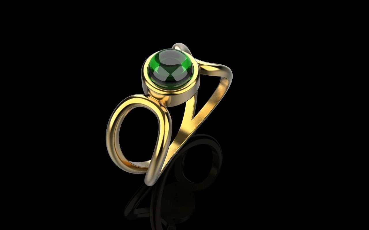 Cabochon ring model 516 3D print model_30
