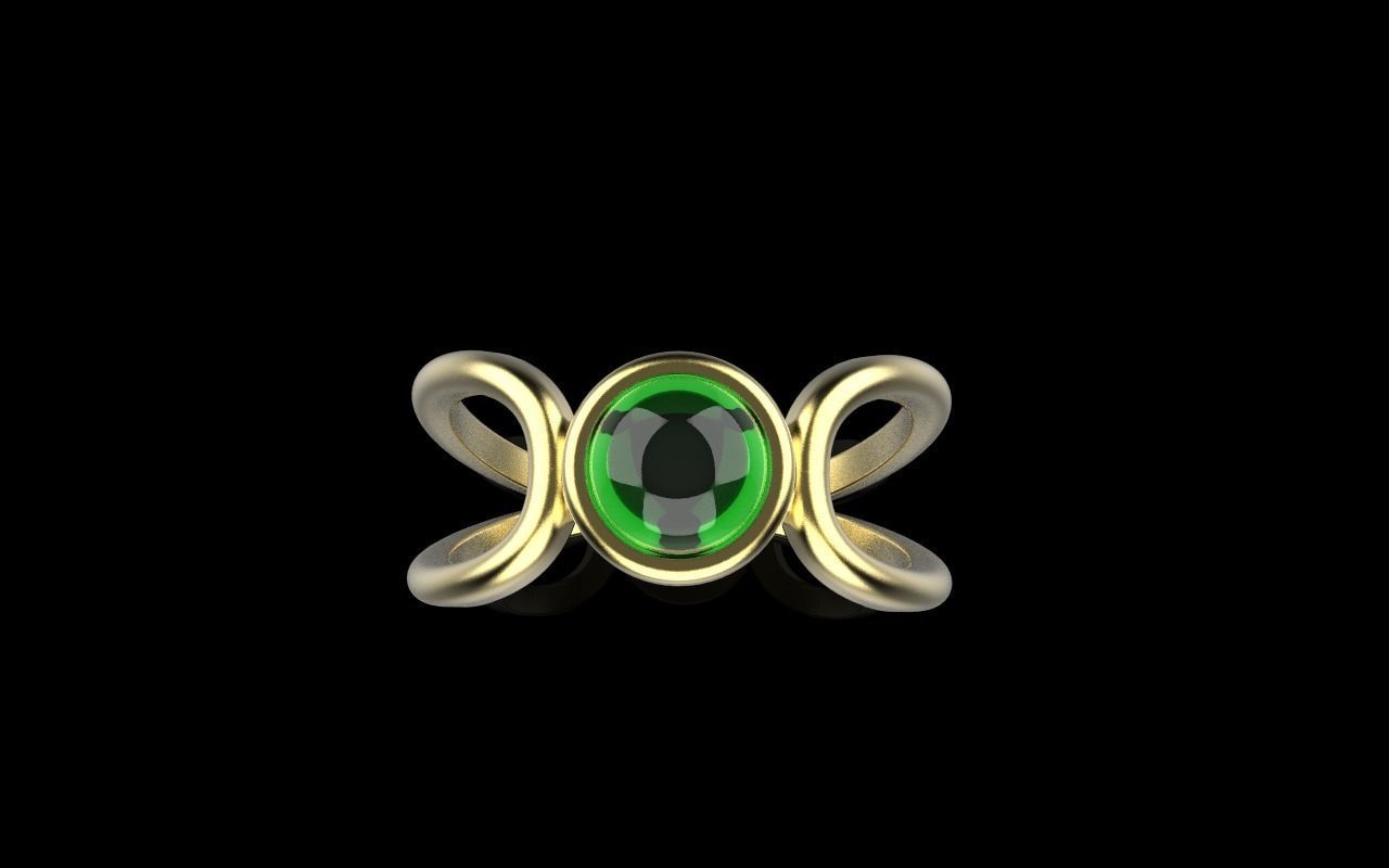 Cabochon ring model 516 3D print model_18