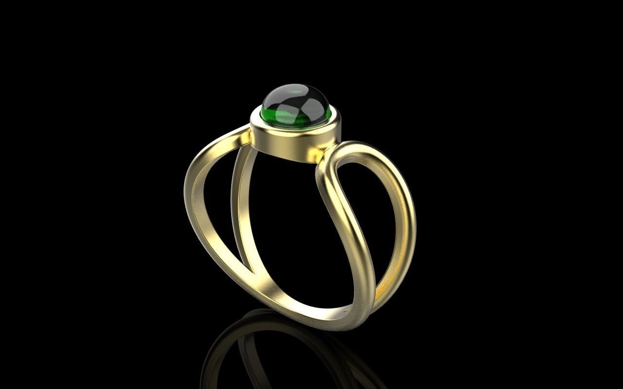 Cabochon ring model 516 3D print model_13