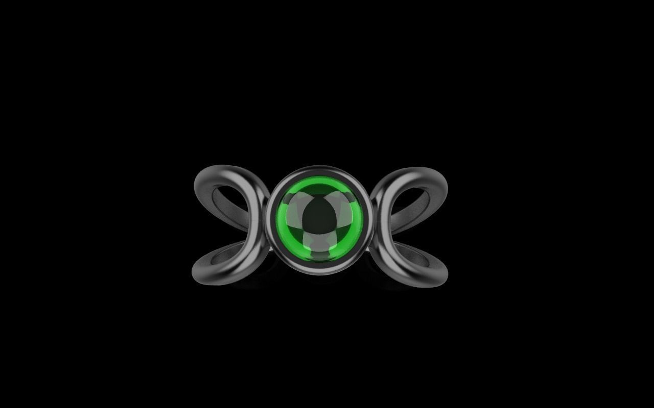 Cabochon ring model 516 3D print model_21