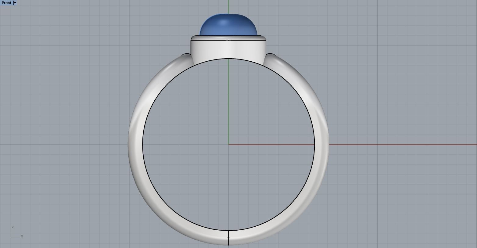 Cabochon ring model 516 3D print model_9