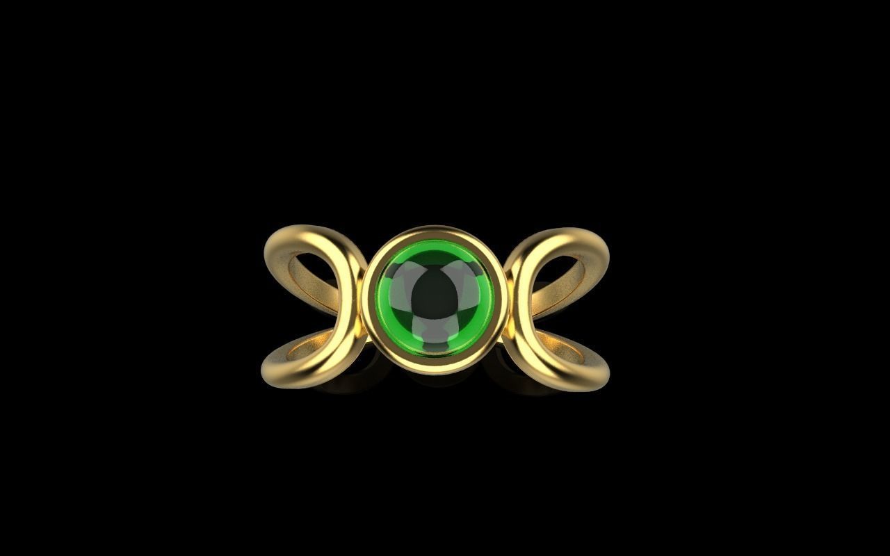 Cabochon ring model 516 3D print model_17