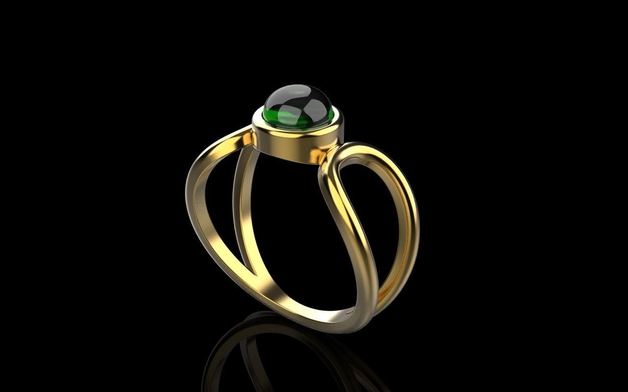 Cabochon ring model 516 3D print model_16