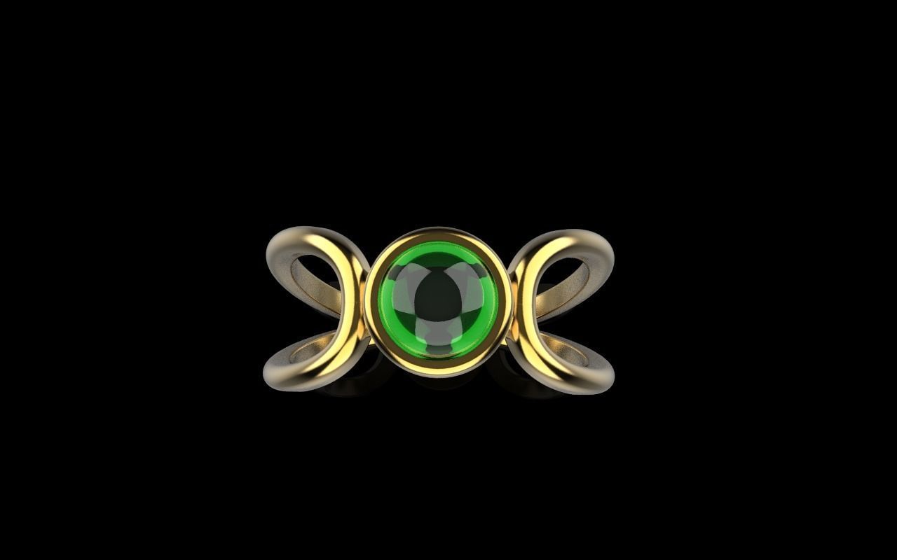 Cabochon ring model 516 3D print model_23