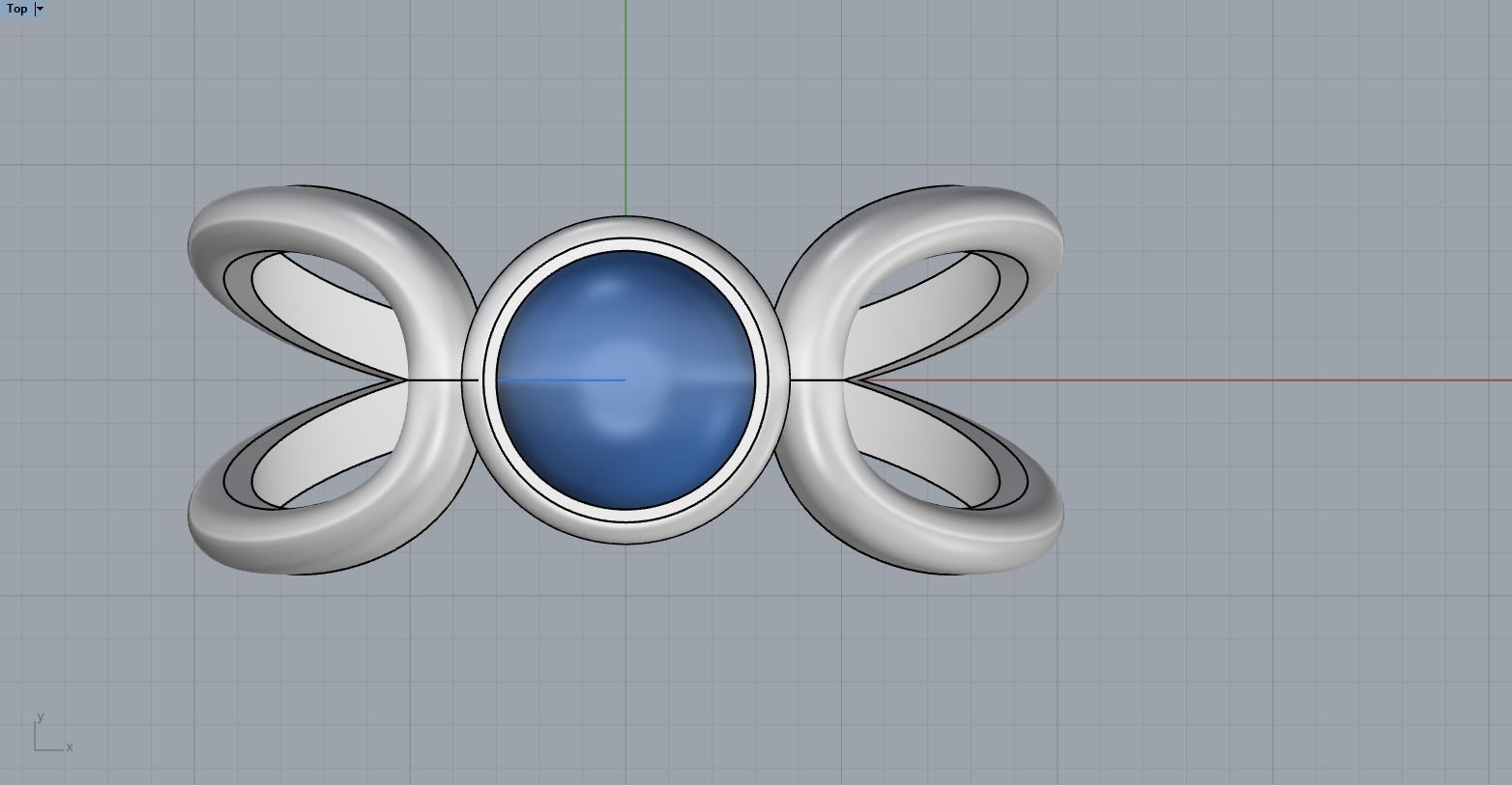 Cabochon ring model 516 3D print model_8