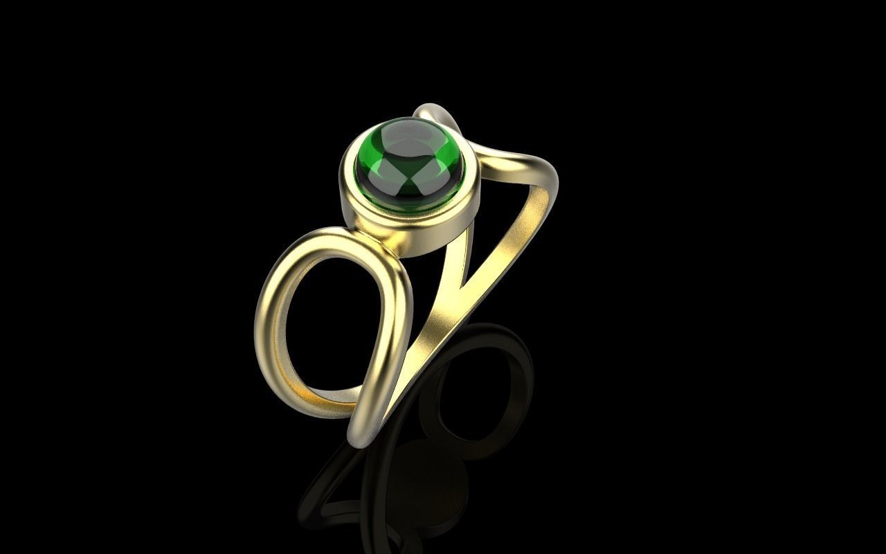 Cabochon ring model 516 3D print model_25