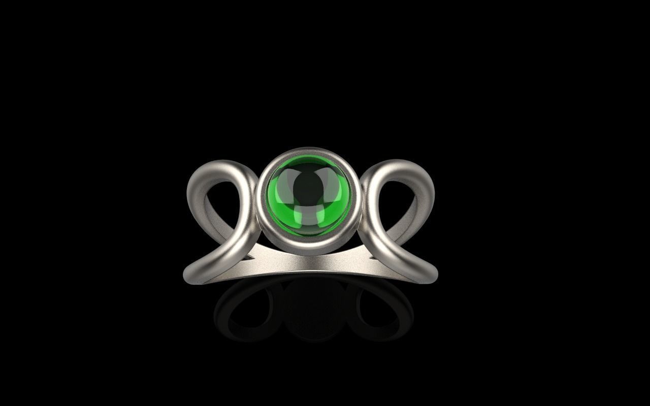 Cabochon ring model 516 3D print model_2