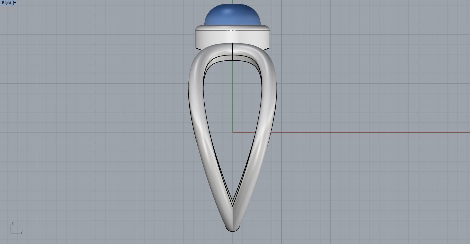 Cabochon ring model 516 3D print model_10