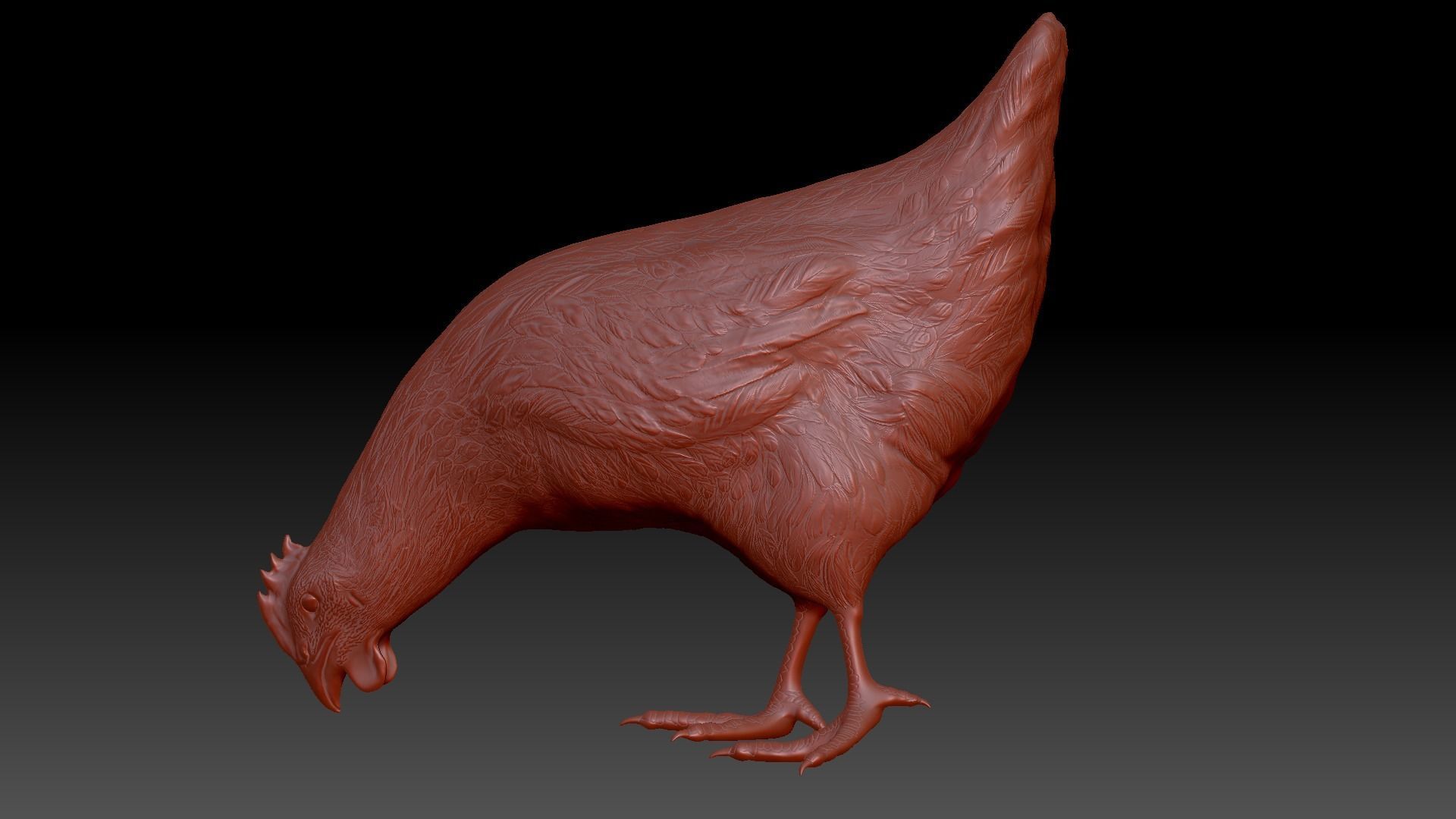 Chickens for 3d printing Low-poly 3D model_24