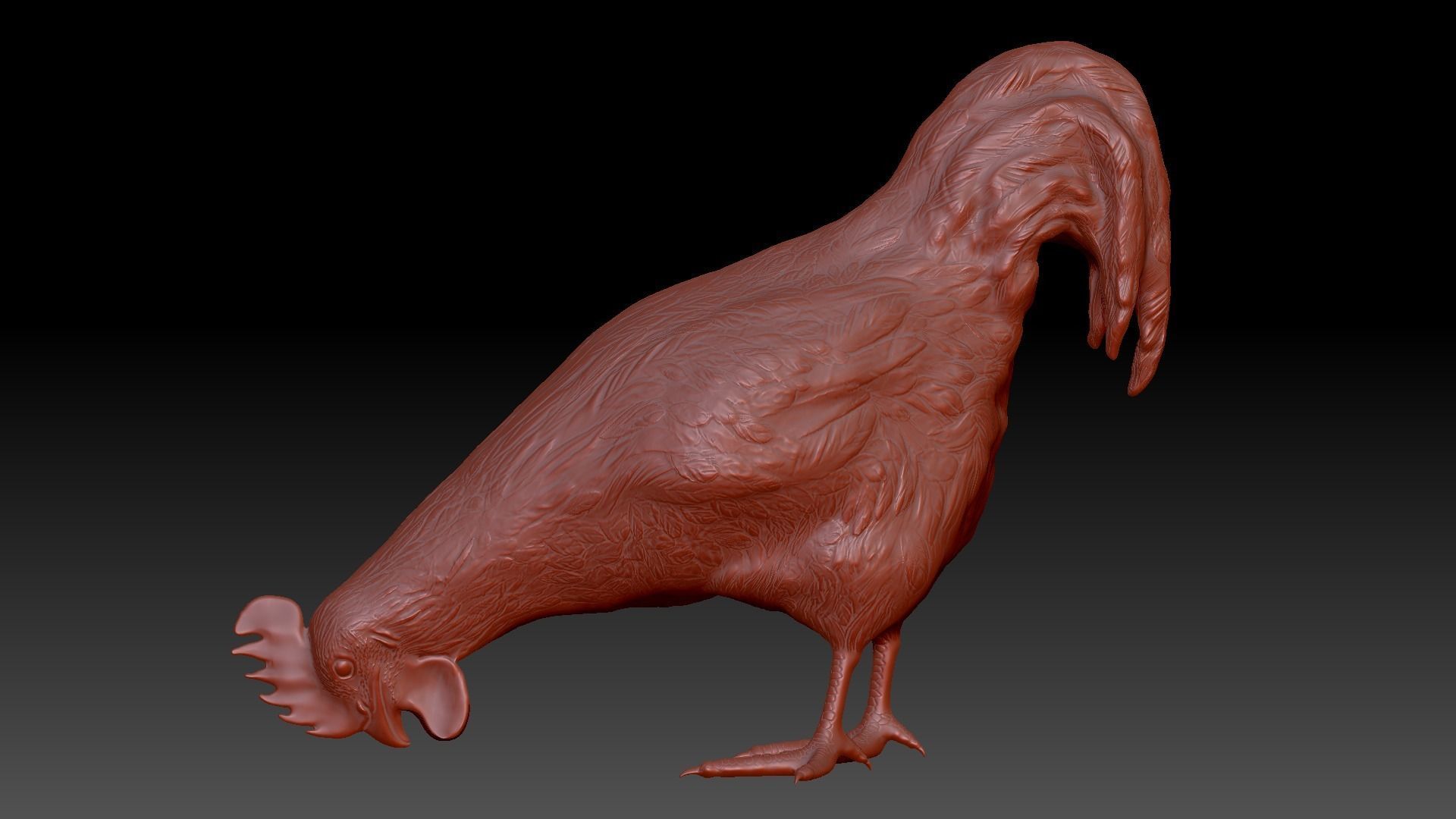 Chickens for 3d printing Low-poly 3D model_10