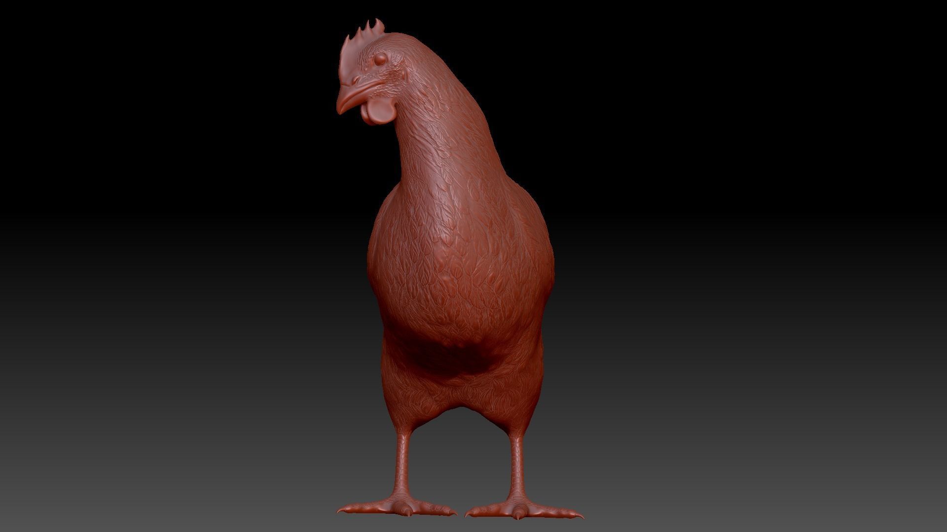 Chickens for 3d printing Low-poly 3D model_6