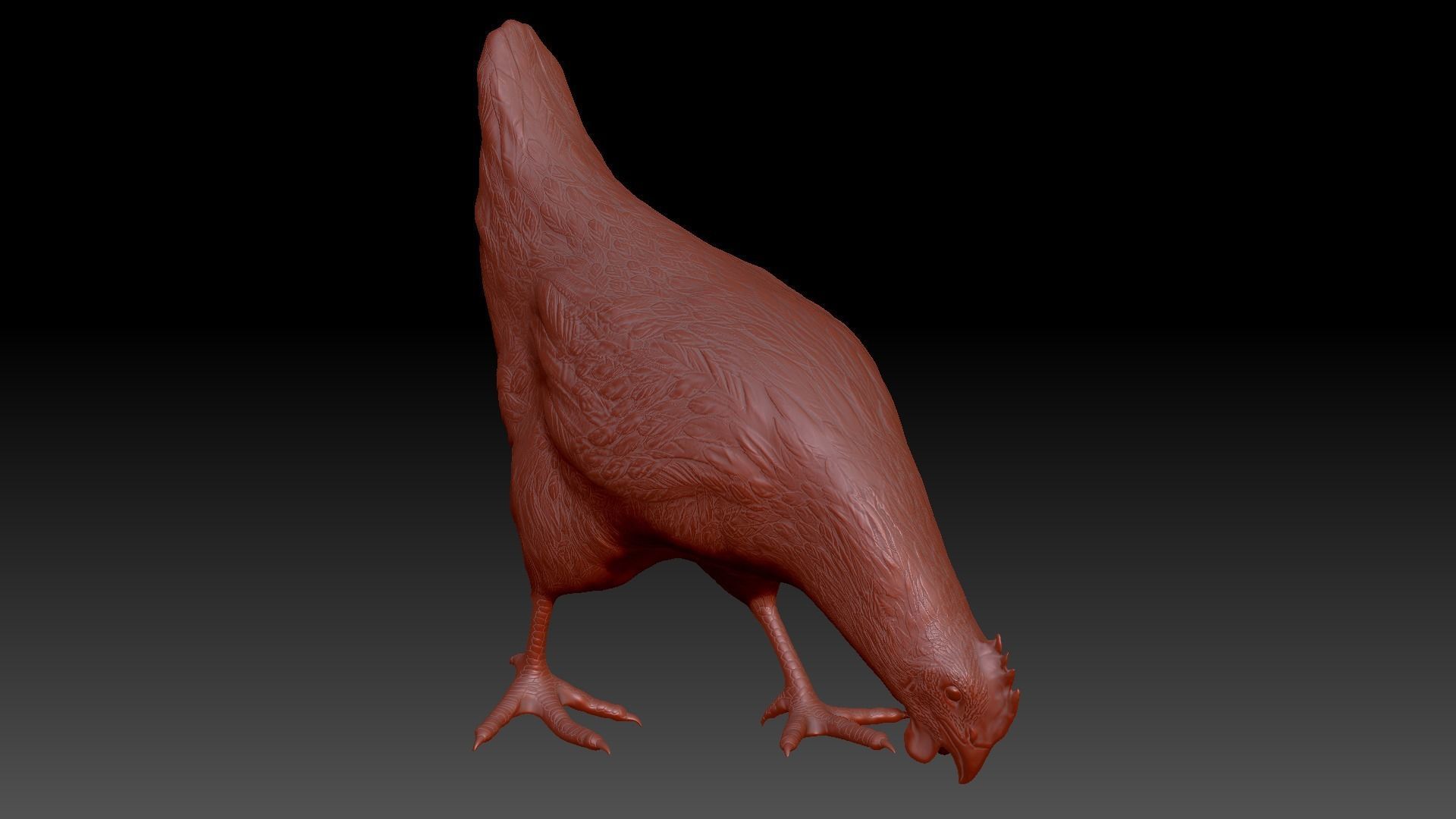 Chickens for 3d printing Low-poly 3D model_5