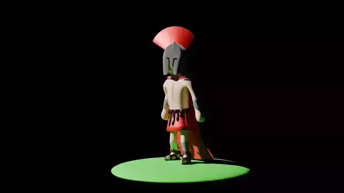 Low poly - Spartan Soldier