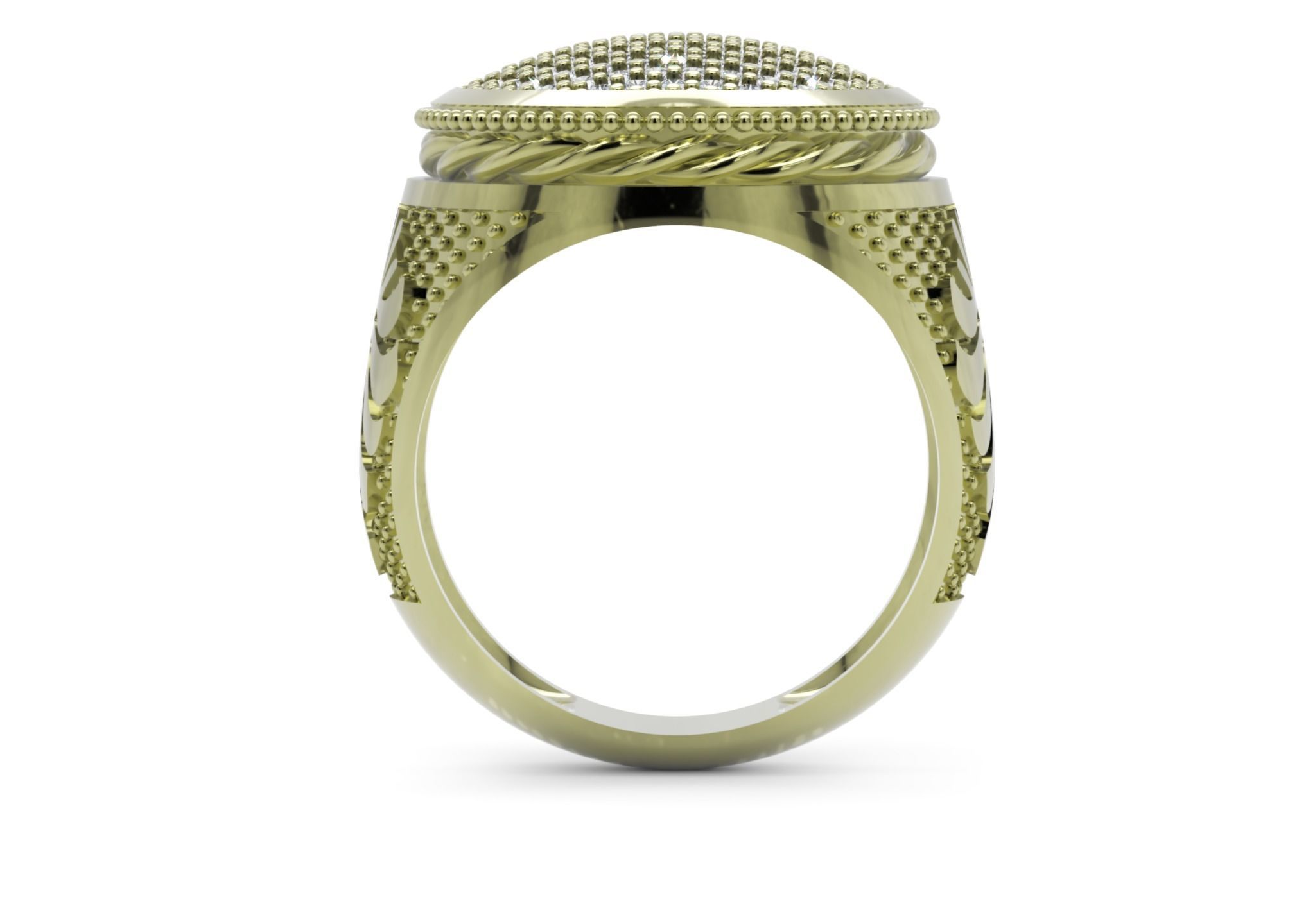 Men Diamond Ring 3D Printable Ornamental Jewelry Design 3D print model_1