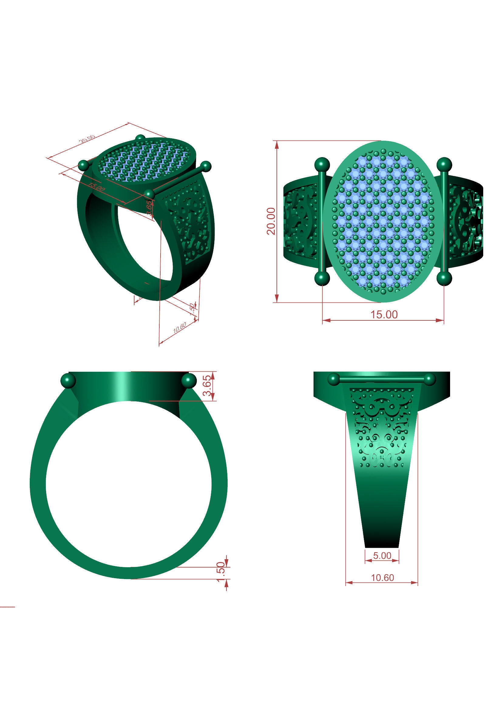 Men Ring 11 3D Printable Jewelry Model 3D print model_6