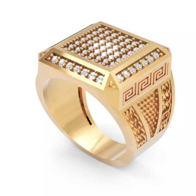 Men Ring 12  3D Printable Jewelry Model 3D print model_0