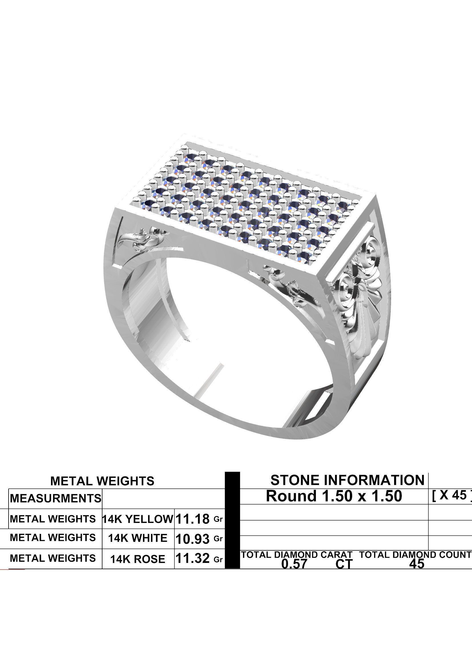 Men Diamond Ring 3D Printable Ornamental Jewelry Design 3D print model_6