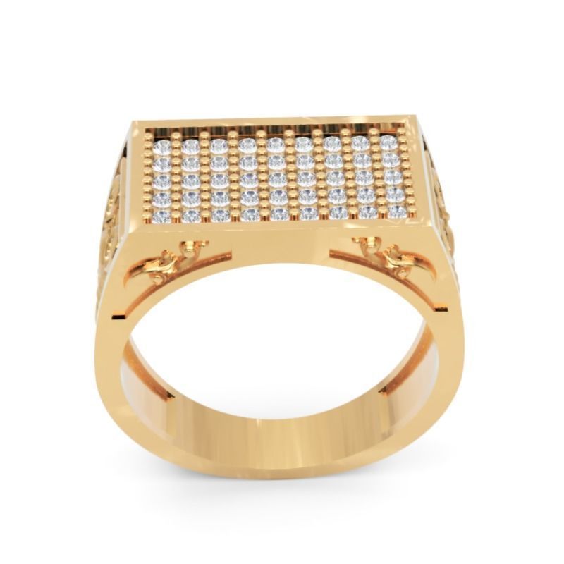 Men Diamond Ring 3D Printable Ornamental Jewelry Design 3D print model_2