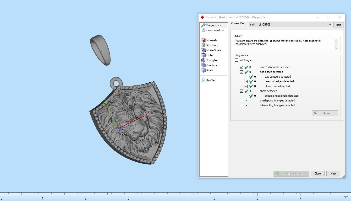 Lion shield pendant model 508 3D print model_5