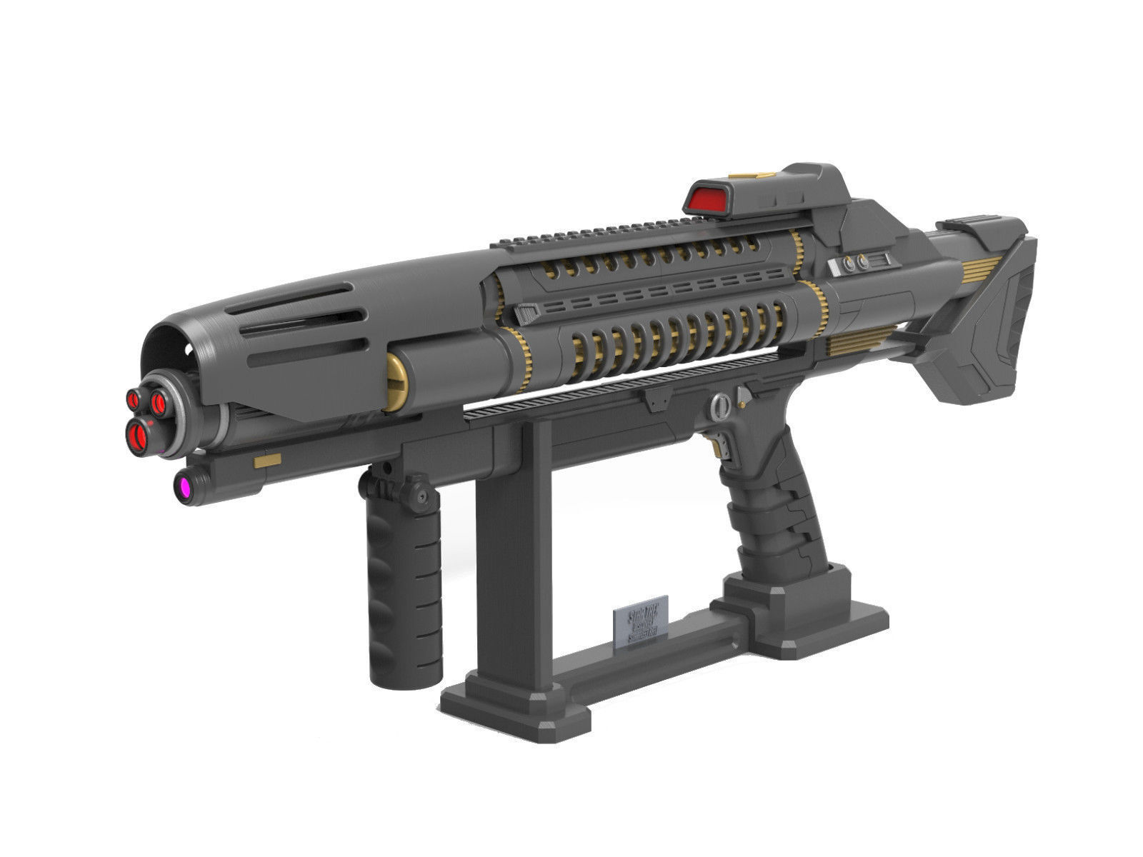 Starfleet Discovery Phaser Cannon - STL and CAD - Personal Use 3D print model_2