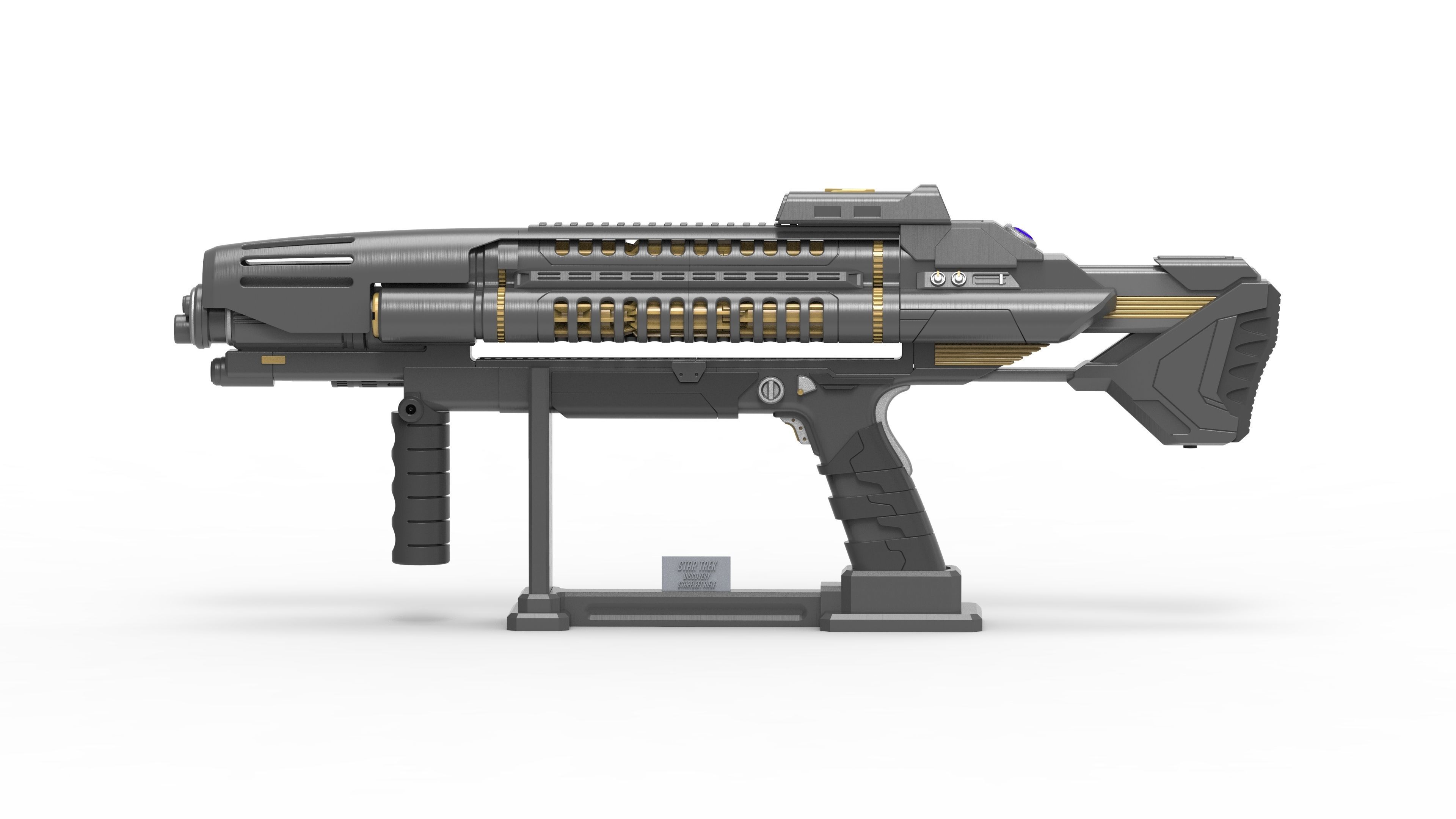 Starfleet Discovery Phaser Cannon - STL and CAD - Personal Use 3D print model_7