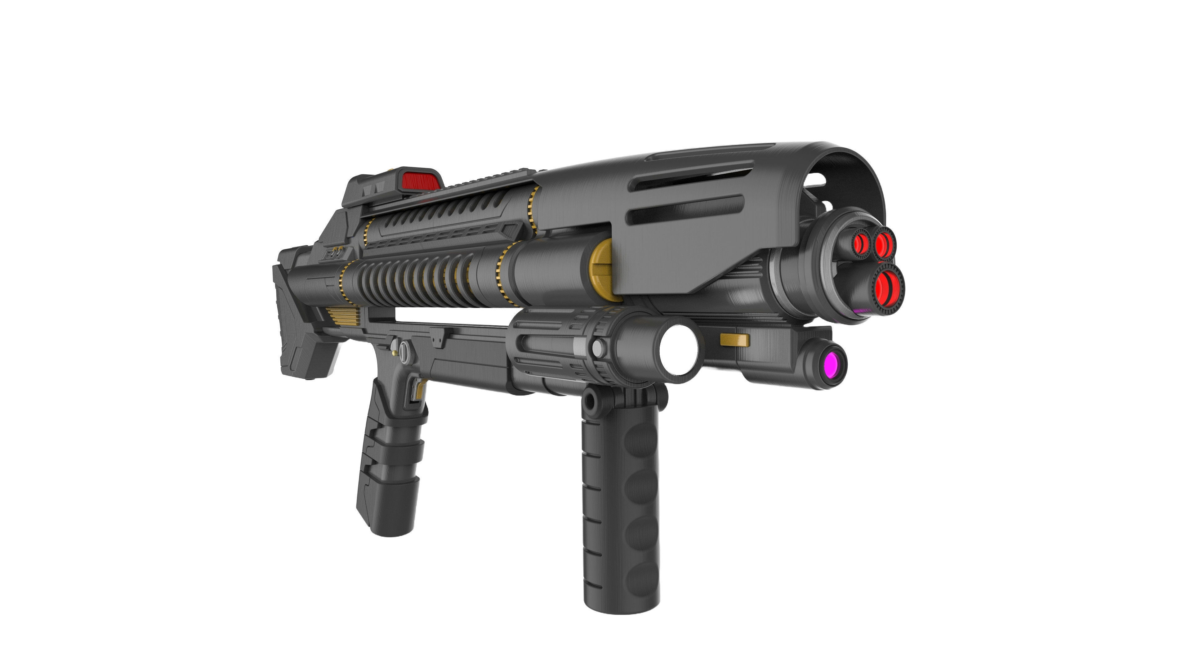 Starfleet Discovery Phaser Cannon - STL and CAD - Personal Use 3D print model_3