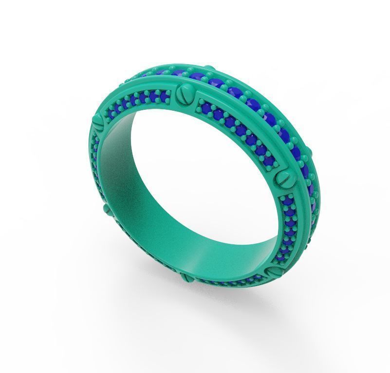 Wedding band ring 3D print model_1