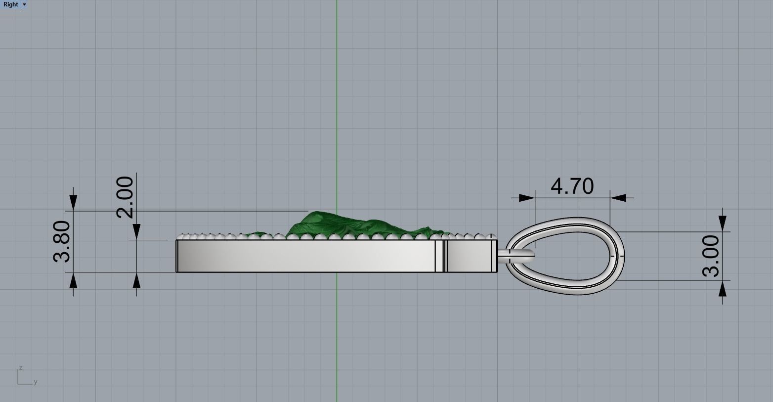 Lion shield pendant model 507 3D print model_8