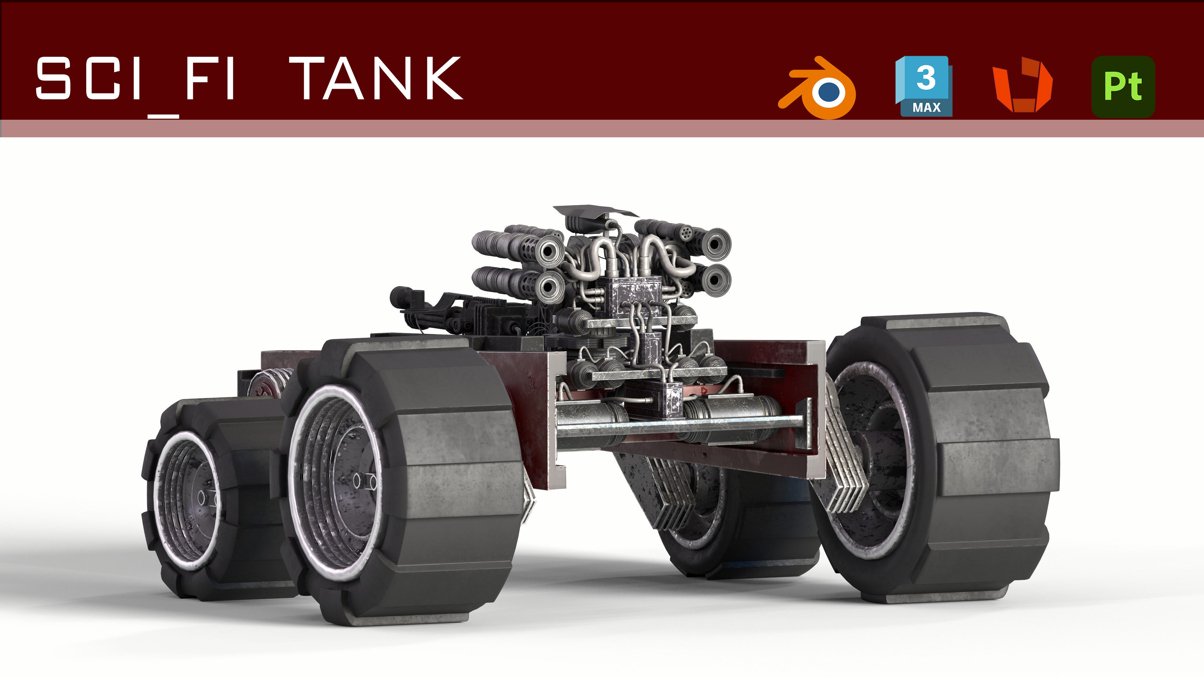 sci fi truck 3D model_3