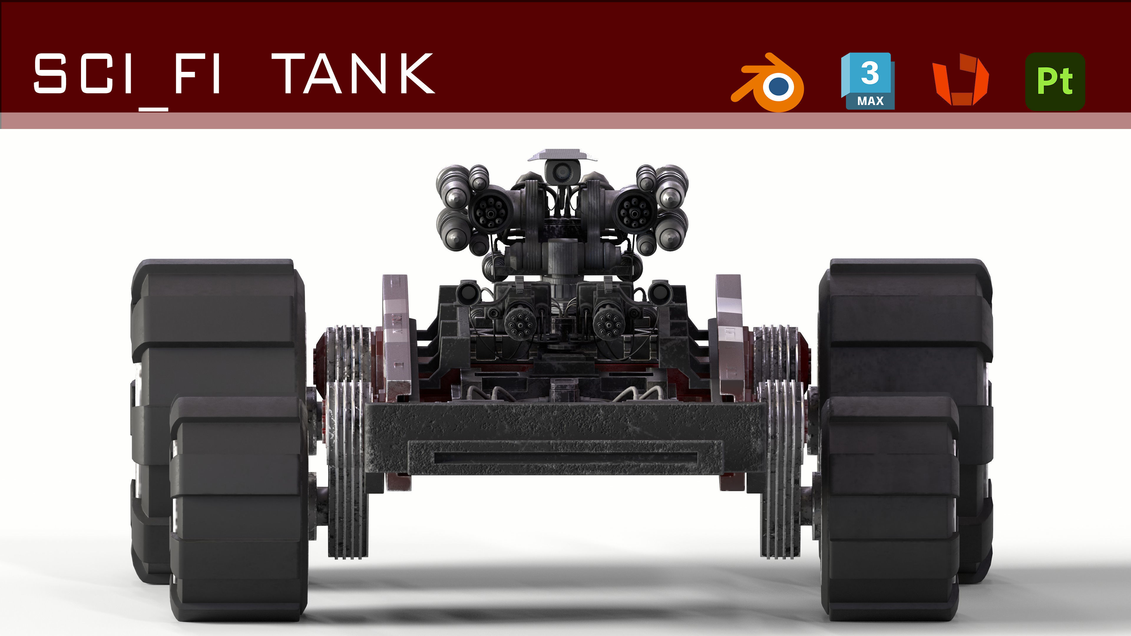 sci fi truck 3D model_2