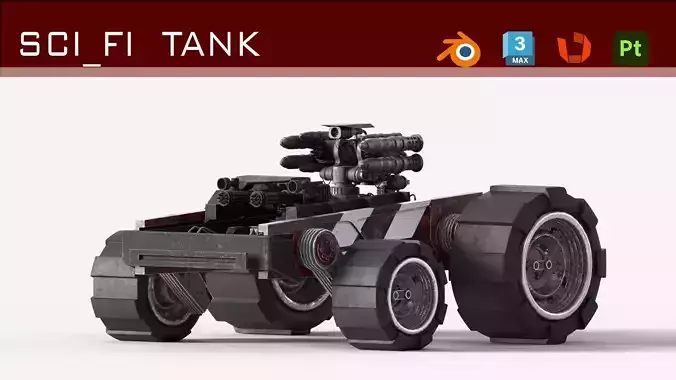 sci fi truck 3D model