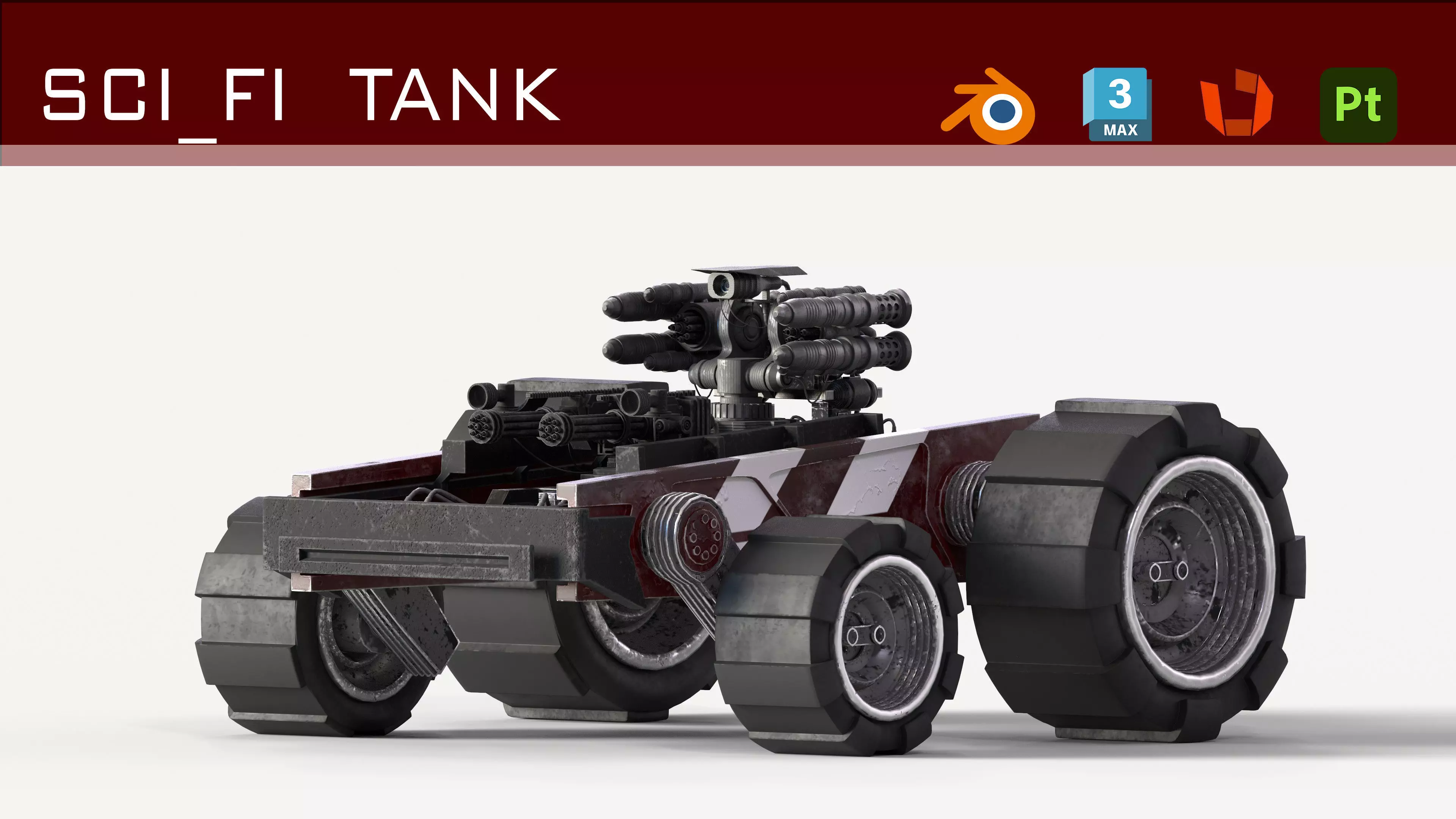 sci fi truck 3D model_0