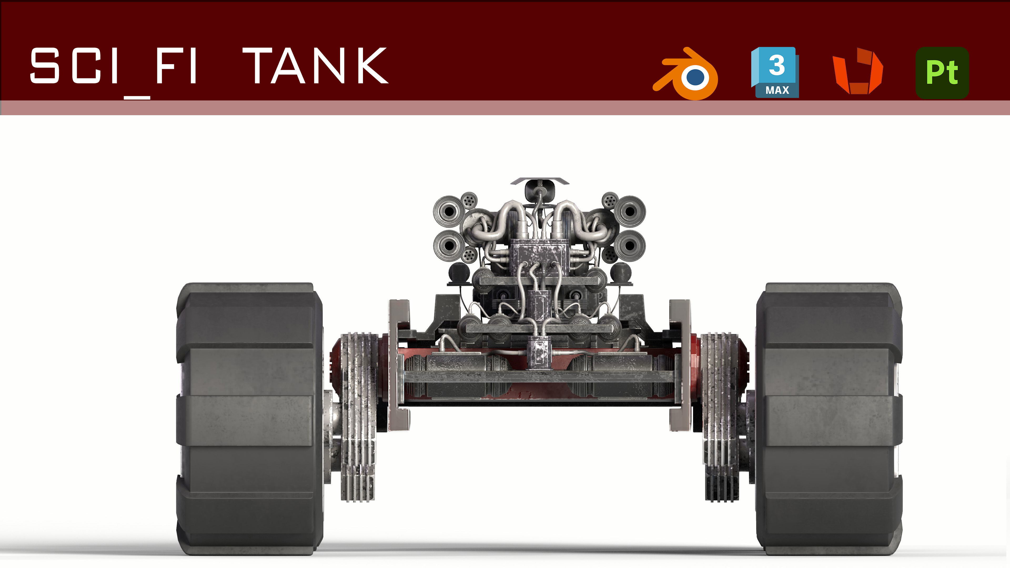 sci fi truck 3D model_4