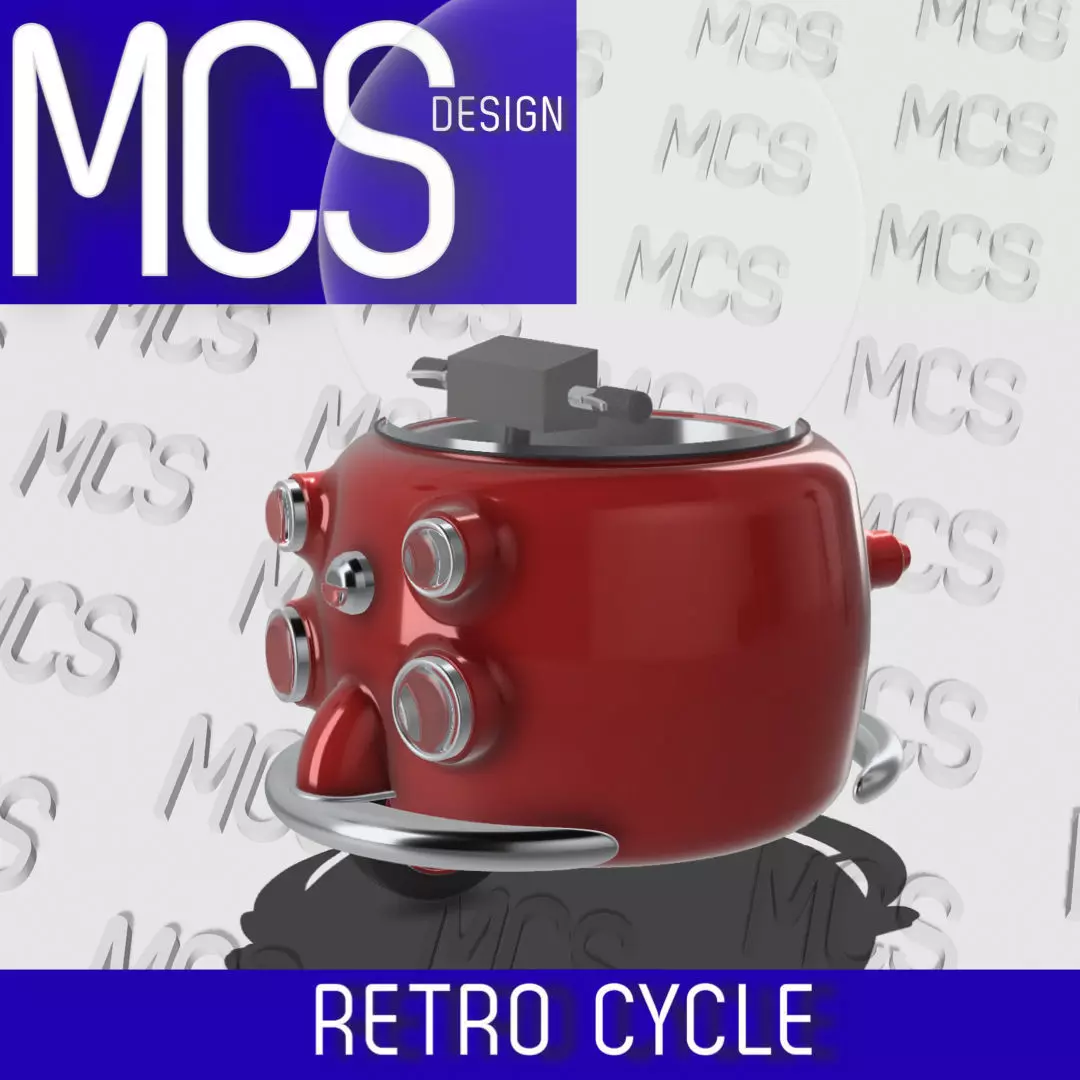 Retro Bubble Cycle Scale Model 3D print model