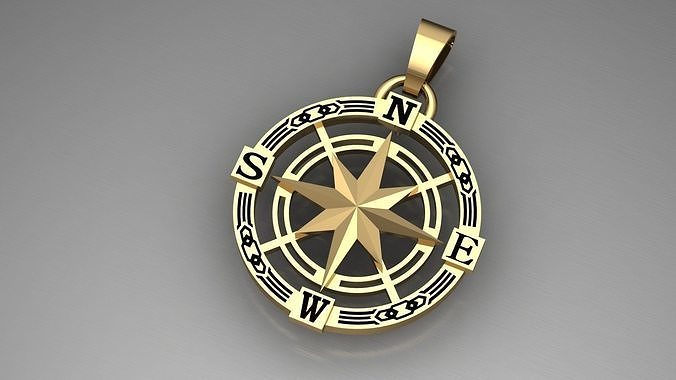Pendant compass 3D print model
