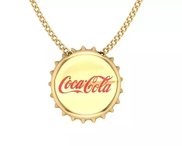 Coca-Cola cap necklace 3D model