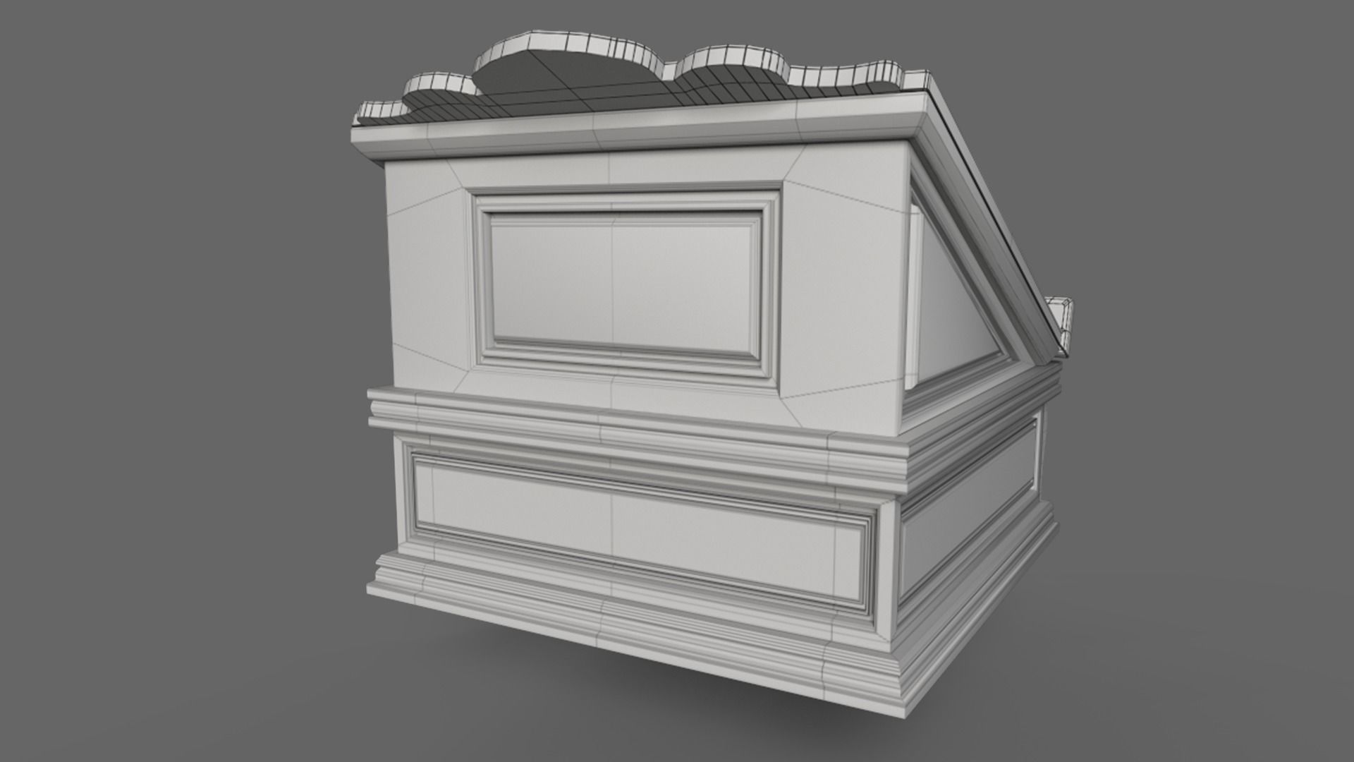 Victorian Book Stand Low-poly 3D model_9