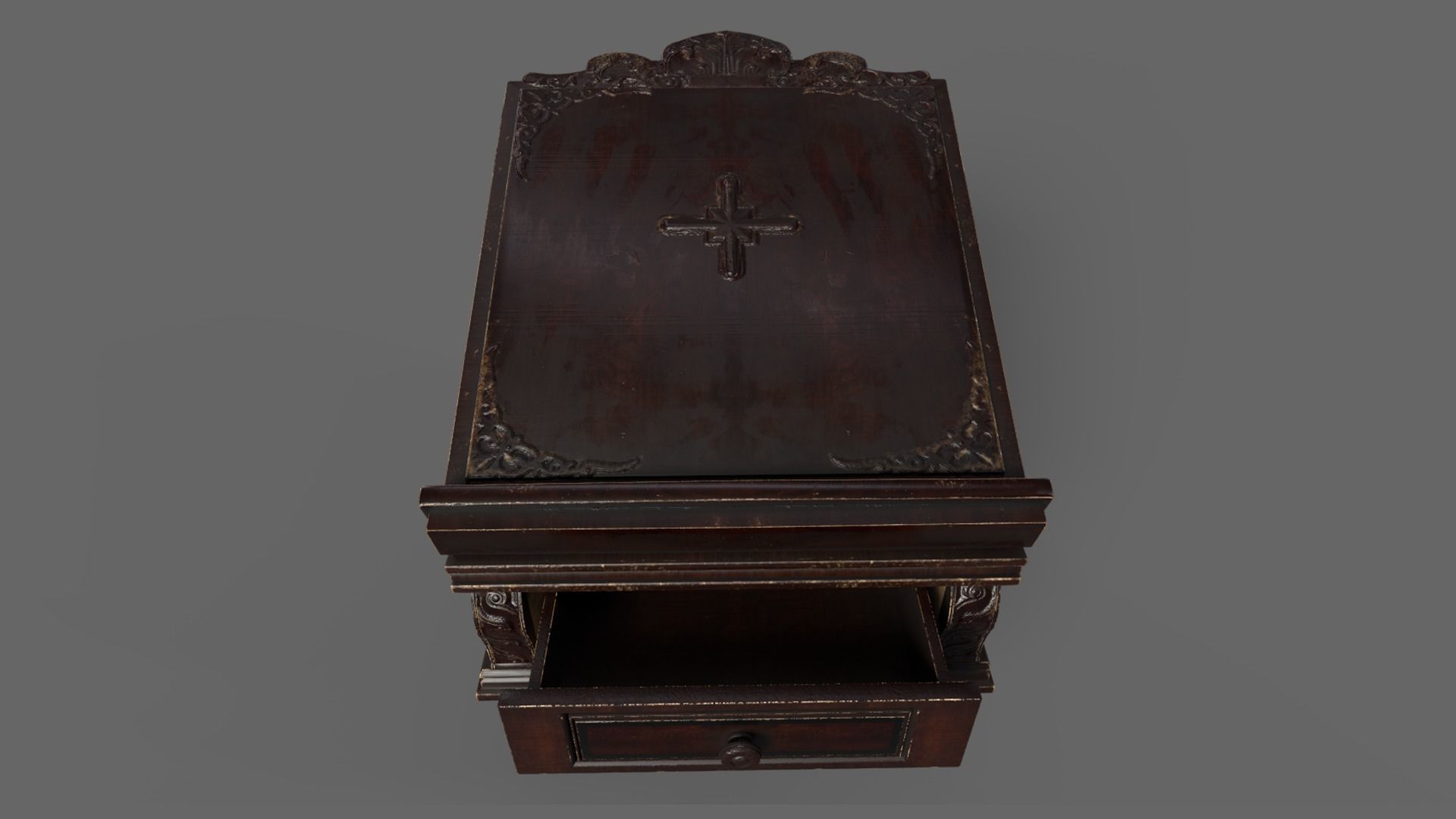 Victorian Book Stand Low-poly 3D model_8