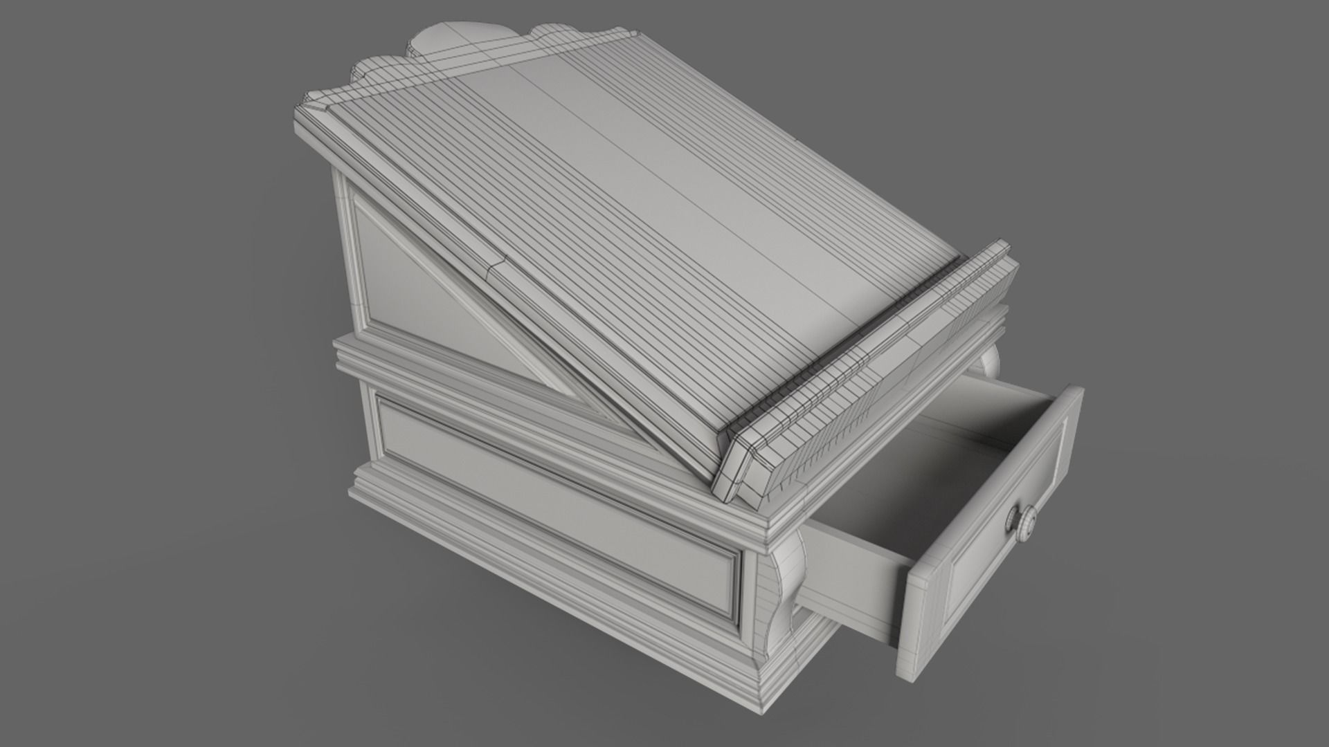 Victorian Book Stand Low-poly 3D model_11