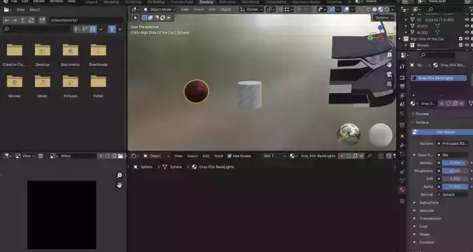 The exterior of a car in 2D