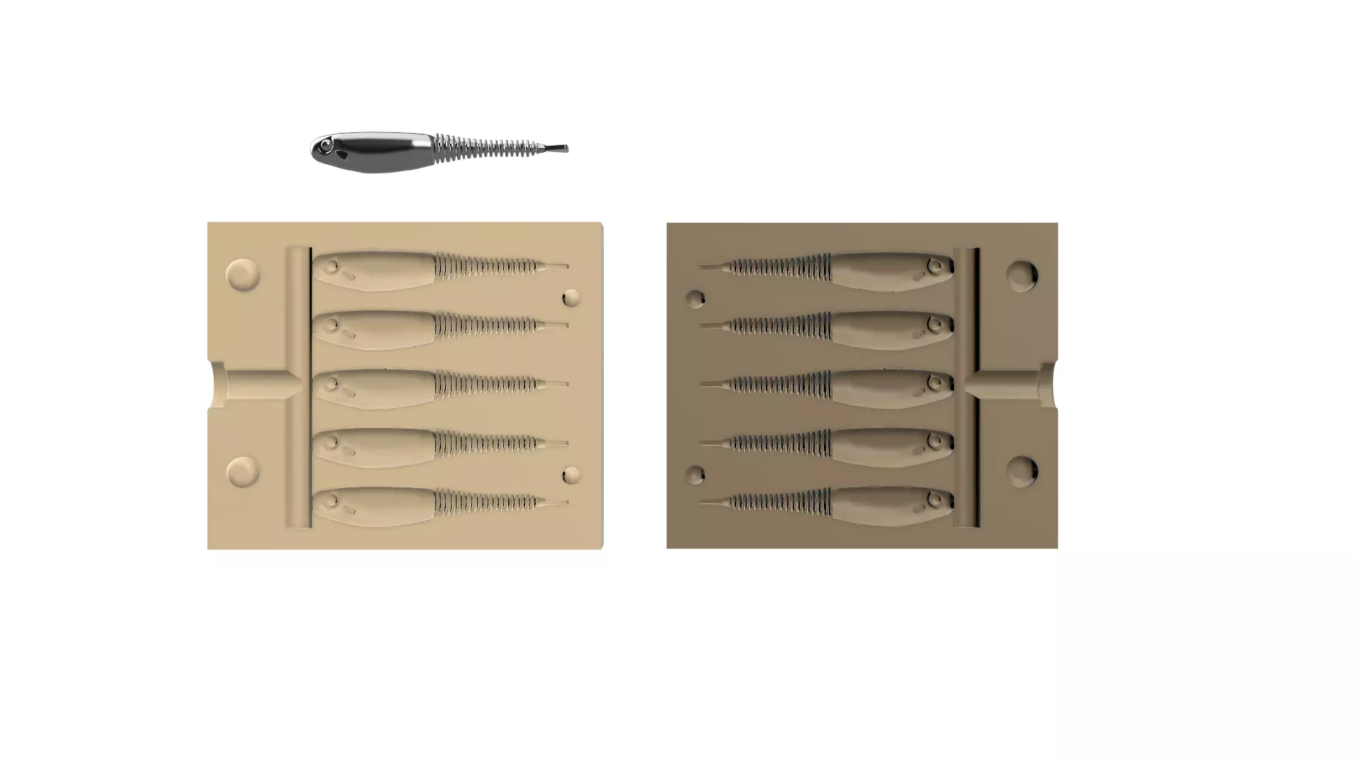 Soft plastic Bait mold GT-SHRIMPATIC 3D print model_0