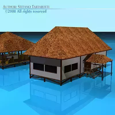 Resort buildings 3D model